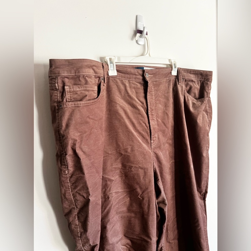 Old Navy High Waisted OG straight Corduroy Ankle Pants 28W Chanterelle(pink) - Picture 8 of 10